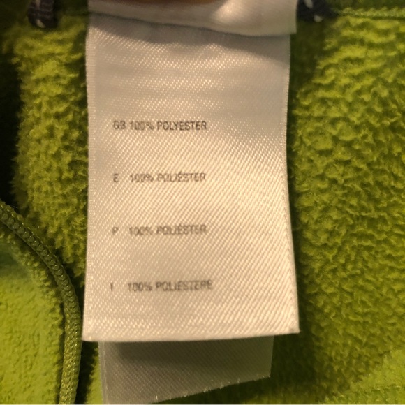 The North Face TKA100 Green Quarter Zip Mock Neck Fleece Pullover Size S/P - Picture 8 of 10